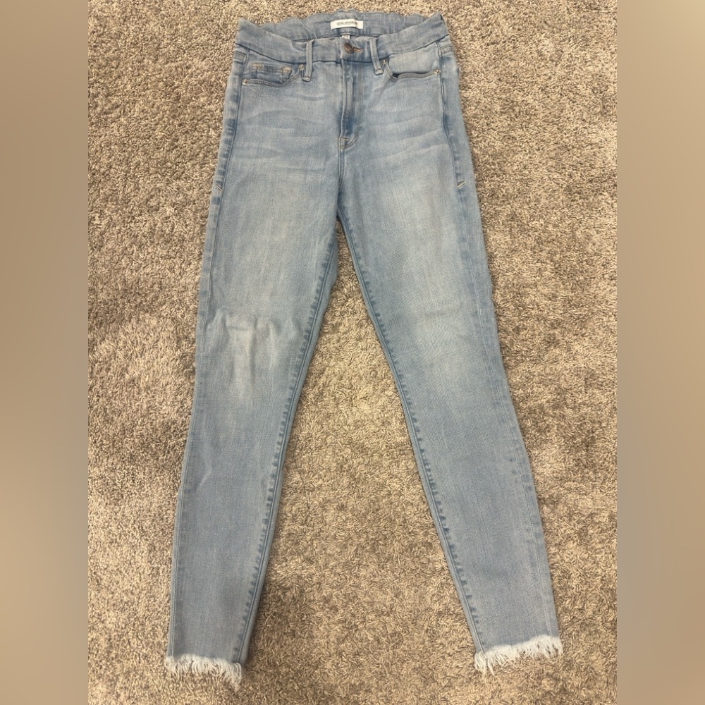 Good American Light Wash Skinny Jeans | Women's Size 0 / 25 High-Rise - Picture 2 of 8